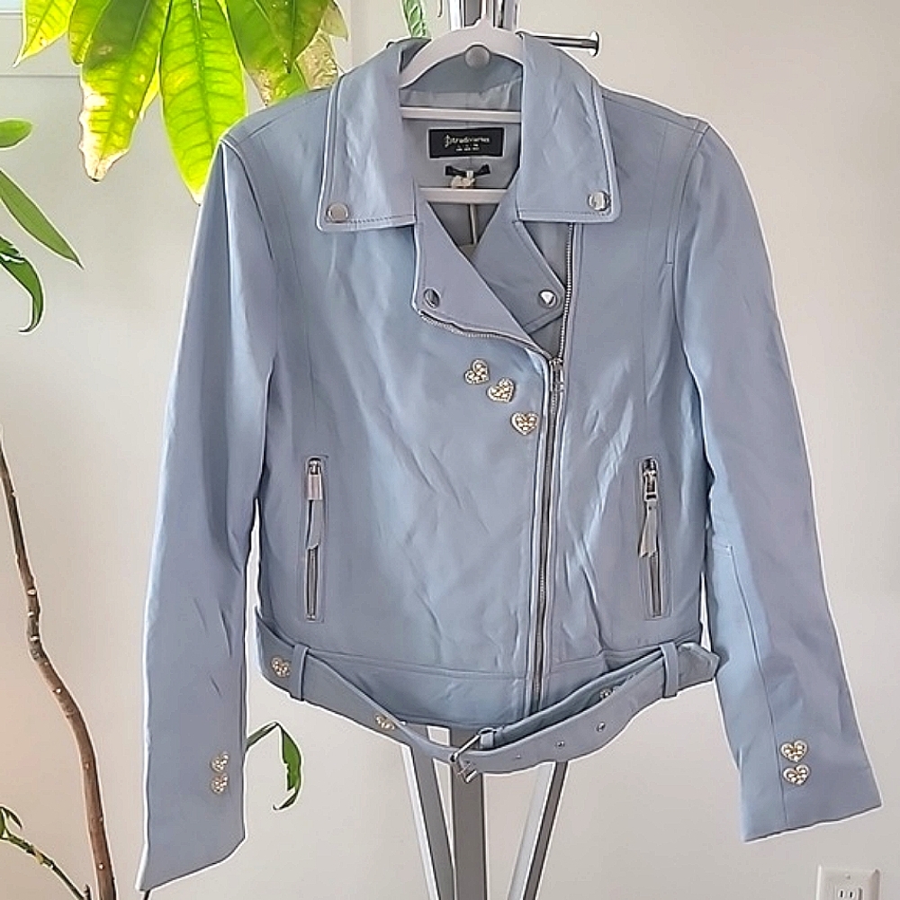 Jaket.by stadivarius réal leather